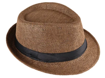 Produktbild von Panama Hut Fedora Strohhut Braun 56