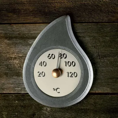 Produktbild von Hukka Design Pisarainen Thermometer aus Speckstein Saunathermometer Saunamessgerät