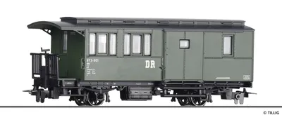 Produktbild von TILLIG Personenwagen mit Gepäckabteil KBDi der DR Ep.III 03955 Spur H0e
