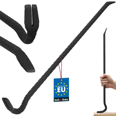 Produktbild von KOTARBAU® Brecheisen 90 cm mit Kuhfuß Doppelseitig Nageleisen Biegefest Brechstange Nagelzieher Werkzeug Bewehrungsstahl Pulverbeschichtet Schwarz
