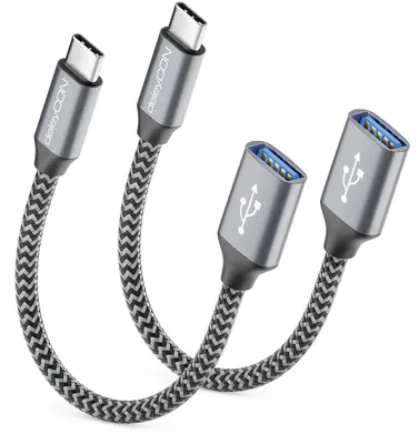 Produktbild von deleyCON USB-C auf USB-A Adapter 3.0 OTG Typ-C auf A-Buchse, 2 Stück