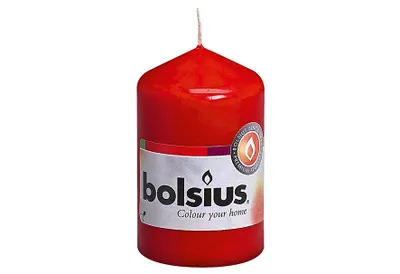 Produktbild von Bolsius 103613200141 Stumpenkerze 8x4,8cm rot, rot (1 Stück)