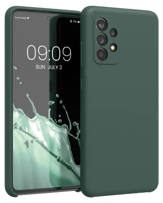 Produktbild von kwmobile Handyhülle für Samsung Galaxy A52 / A52 5G / A52s 5G Hülle - Case Silikon - Kabelloses Laden - Schutzhülle Cover in Blaugrün