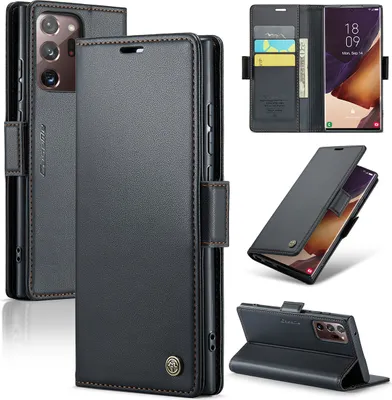 Obrázek produktu pro Galaxy Note 20 Ultra Pouzdro, RFID Blokování Karet, Pokročilé Flip Kožené Pouzdro s Funkcí Stojánku pro Samsung Galaxy Note 20 Ultra 5G černé