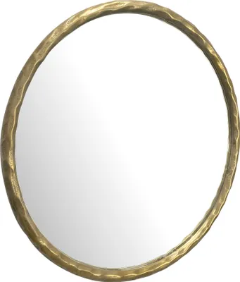 Productafbeelding van WOHNLING Wandspiegel, 60 cm, metalen design, hangspiegel, goud, decoratieve spiegel, rond met frame, grote spiegel voor de muur, spiegel voor de hal, spiegel voor de garderobe, modern