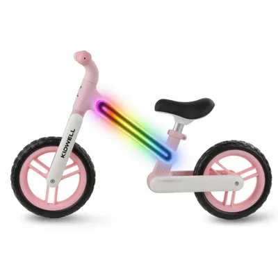Produktbild von COIL Fahrrad-Laufrad, Lauflernrad, Kinderlaufrad, Rutscher, Balance Bike, Nylonrahmen mit LED-Licht, EVA-Reifen, Gewicht: 3,05 kg, Rosa