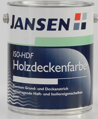 Produktbild von Jansen ISO-Holzdeckenfarbe weiss 5 Liter Seidenglänzend
