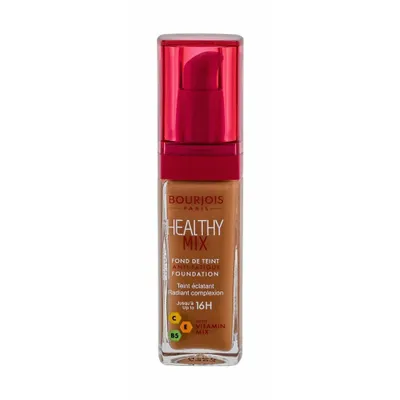 Produktbild von Bourjois Healthy Mix, Pumpenflasche, Flüssigkeit, trockene Haut, Jeder Hauttyp, Feuchtigkeitsspendend, Glättend, Beige, Dark Amber