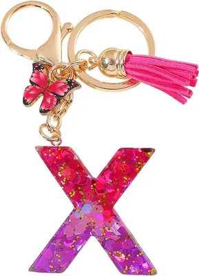 Produktbild von Schlüsselanhänger Alphabet - X / Rosa / Schmetterling KP37968