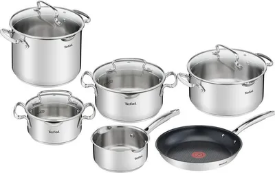 Obrázek produktu pro Tefal Duetto+ G732SA55, Smíšená sada, Nerezová ocel, Nerezová ocel, Titanová, Nerezová ocel, Sklo
