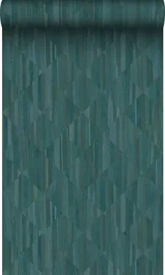 Produktbild von Origin Wallcoverings Tapete 3D Holzoptik Petrolblau 50 x 900 cm