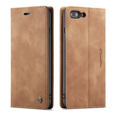 Produktbild von iPhone 8 Plus Hülle, Retro Kunstledertasche, Kartenfächer, Standfunktion Schutzhülle für iPhone 7 Plus / 8 Plus Braun