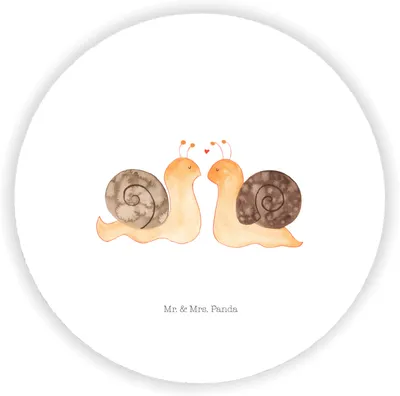 Produktbild von Mr. & Mrs. Panda Kühlschrankmagnet Schnecken Liebe - Weiß - Geschenk, Zufrieden, magnet für fotos, pinnwand, glücklich, Freundin, Verliebt, Paar, Pärchen, kühlschrank