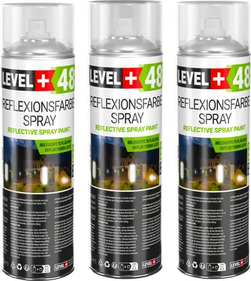 Produktbild von Reflektierende Sprühfarbe 3x500ml Leuchtet im Dunkel Markierung Spray L+48