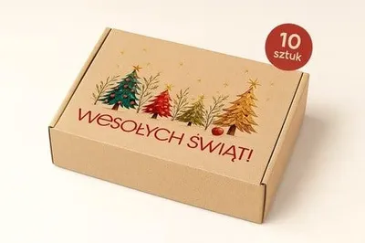 Zdjęcie produktu dla Karton Wykrojnikowy Świąteczny 350x250x150mm Choinki - 10 sztuk