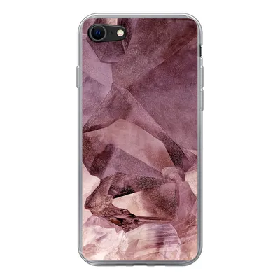 Produktbild von MuchoWow® Handyhülle Schutzhülle Hülle für iPhone SE 2020 Kristalle - Natursteine - Edelsteine und Mineralien Silikon Softcase Handy Hülle - Kartenbesitzer