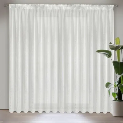 Zdjęcie produktu dla Zasłona SIBEL biały szampan 300x250 cm taśma marszcząca