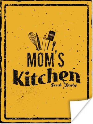 Produktbild von MuchoWow® Poster Küche - Mama - Vintage 90x120 cm - Wohnzimmer