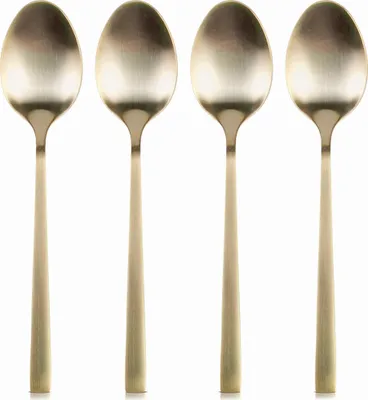 Immagine prodotto di 4 cucchiaini dorati per tè, caffè e dessert Set di cucchiaini