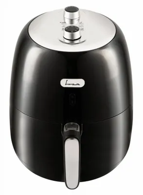 Obrázek produktu pro Horkovzdušná fritéza FRAM Airfryer FAF-1500BK, vaření bez oleje, 1500 W, kapacita koše 3,2 L, odnímatelná nepřilnavá nádoba, nastavitelný termostat 80–200 °C, časovač 30 min, černá