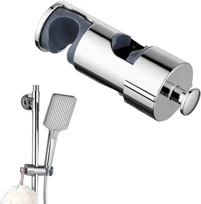 Imagen del producto de Soporte giratorio de cabezal de ducha de 360°, ajustable para tubos de ducha de 16-27 mm, fabricado en ABS, para uso en la ducha