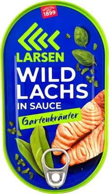 Produktbild von Larsen Wild Lachs in Gartenkräuter-Sauce 200g