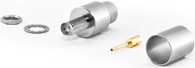 Produktbild von SMA-Einbaubuchse Crimp für HDF400 Kabel, Panelmontage