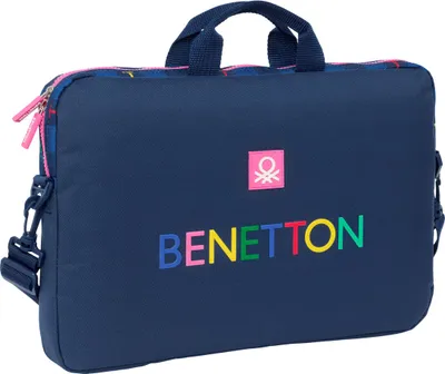 Obrázek produktu pro Brašna na notebook Benetton Damero tmavě modrá 40 x 27 x 4 cm
