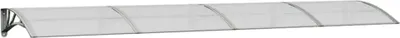 Image de vidaXL Auvent de porte Gris et transparent 350x75 cm Polycarbonate