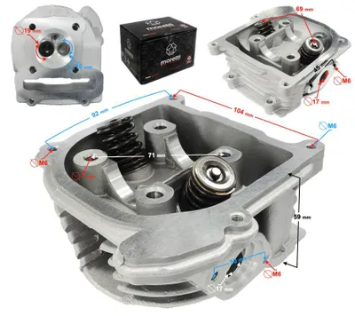 Immagine prodotto di Testa Per Scooter 4 Tempi 80Cc 139Qmb, Valvole Lunghe