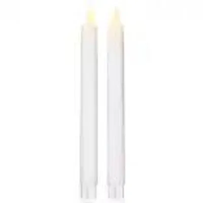 Produktbild von LED-Kerze 24 cm hoch mit flackernder Flamme und Timer, 2er-Pack