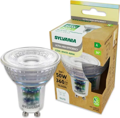 Produktbild von SYLVANIA GU10 LED Neutralweiß 4000K | A-Energieklasse | Ersatz für 50W | GU10 Lampe
