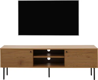Produktbild von TV-Rack MCW-N78, Lowboard TV-Schrank, skandinavischer Stil Metall Holz Melamin MVG 50x150x40cm natur