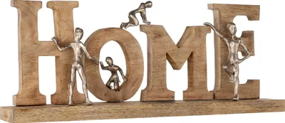 Immagine prodotto di Gilde Schriftzug, "HOME", Familienmotiv, Schriftzug, Mangoholz, naturfarben, VE 1, L. 8 cm, B. 60 cm, H. 23.5 cm 48031 4063387480311