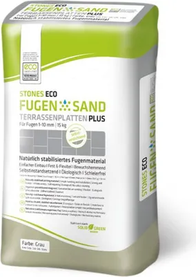 Produktbild von STONES ECO Fugensand 1-10 mm 15 kg/ Sack (grau)