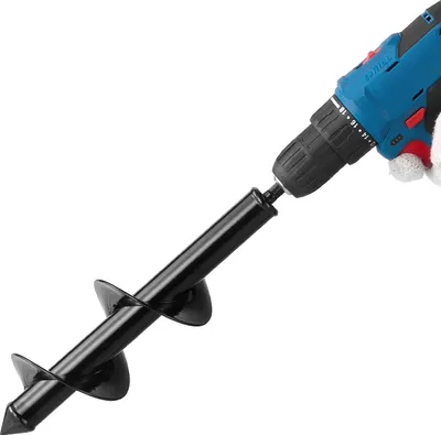 Produktbild von VEVOR Erdbohrer für Bohrmaschine, Ø 80x290 mm Pfahlbohrer, für 3/8-Zoll-Sechskant-Bohrer, Pfahlbohrer, Durchlässenbohrer, Lochbohraufsätze zum Graben von Gartenpfostenlöchern & Zäunen