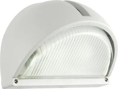 Produktbild von EGLO Außen-Wandlampe Onja, 1 flammige Außenleuchte, Wandstrahler aus Aluguss, Farbe: Weiß, Glas: geriffelt, klar, Fassung: E27, IP44