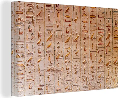 Produktbild von OneMillionCanvasses® - Leinwandbilder - 150x100 cm, Hieroglyphen in Ägypten, Wandbilder Kunstdruck Wanddekoration