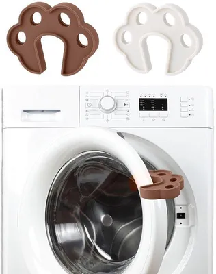 Image de 2 butées en silicone pour machine à laver - Aération et élimination des odeurs