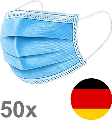 Produktbild von 50x Mundschutz, Atemschutz, 3-lagig