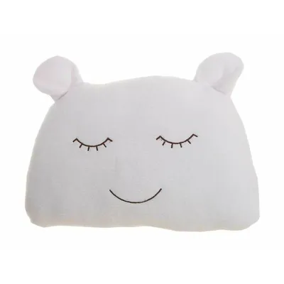 Obrázek produktu pro Polštářek medvěd měkká hračka 35 x 29 cm bílý