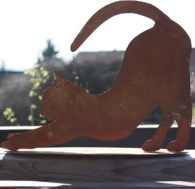 Produktbild von Rostikal Katze Rost Deko Garten 23 cm Gartendeko Vintage Dekoration Wohnzimmer Geschenk