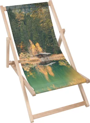 Immagine prodotto di Sdraio Dreamroots pieghevole in legno, legno di faggio fino a 130 kg, sdraio pieghevole con regolazione dell'inclinazione dello schienale a 3 livelli, Traper House