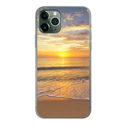 Produktbild von MuchoWow® Handyhülle Schutzhülle Hülle für iPhone 11 Pro Strand - Sonnenuntergang - Meer Silikon Softcase Handy Hülle - Handy
