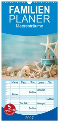 Produktbild von Familienplaner 2027 - Meeresträume mit 5 Spalten (Wandkalender, 21 x 45 cm) CALVENDO