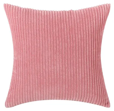 Produktbild von 2er Set Kordsamt Kissenbezug Weihnachten 50x50cm Rosa