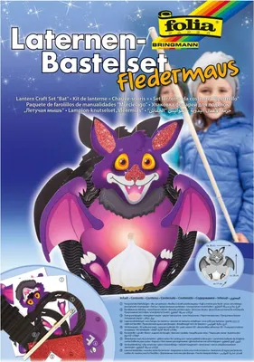 Produktbild von folia Laternen Bastelset "Fledermaus"