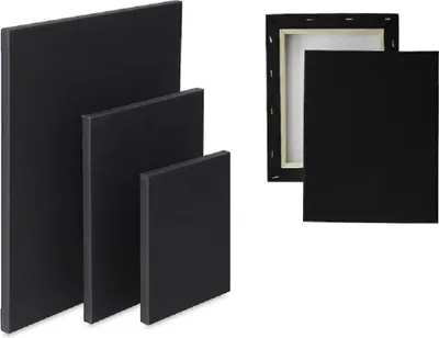 Zdjęcie produktu dla Płótno malarskie 40x50 cm czarne 280 g/m2