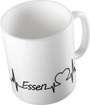 Produktbild von Huuraa Kaffeetasse Essen Geschenk Tasse Weiß 330ml Essen Präsent
