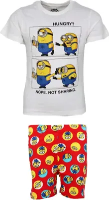 Produktbild von Die Minions Kinder Jungen Pyjama Schlafanzug Baumwolle – Rot / 122